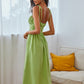Knot Straps Ruched Bust Cami Dress