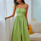 Knot Straps Ruched Bust Cami Dress