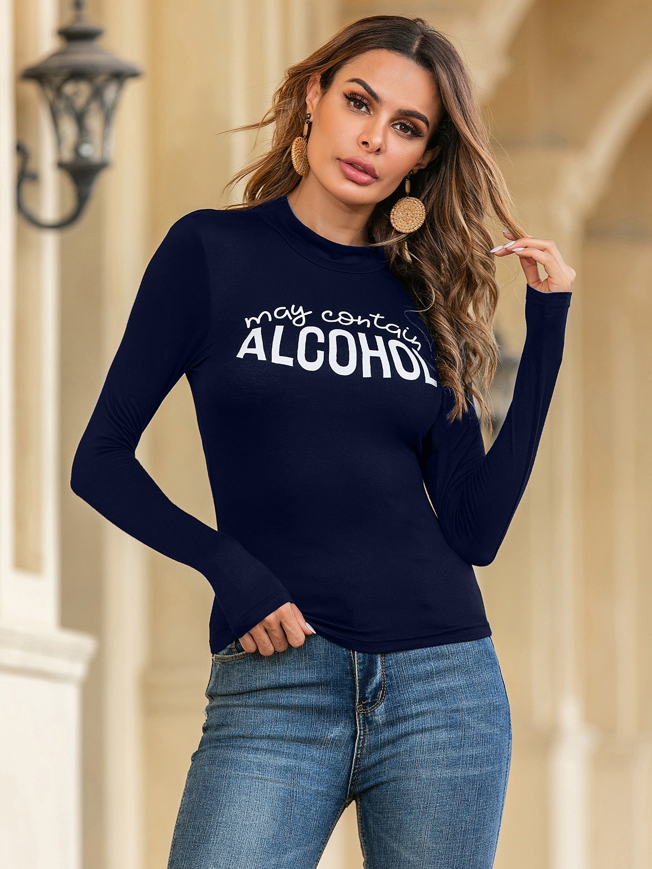 Letter Graphic Long Sleeve Tee