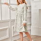 Girls Contrast Faux Fur Detail Ditsy Floral Dress