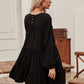Bishop Sleeve Ruffle Hem Babydoll Dress