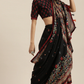 Black & Cream Block Print Saree