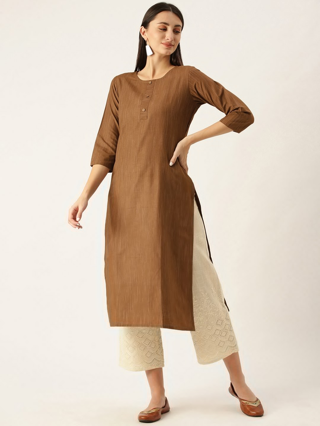 Trendy 3/4 Sleeve Kurta Tops