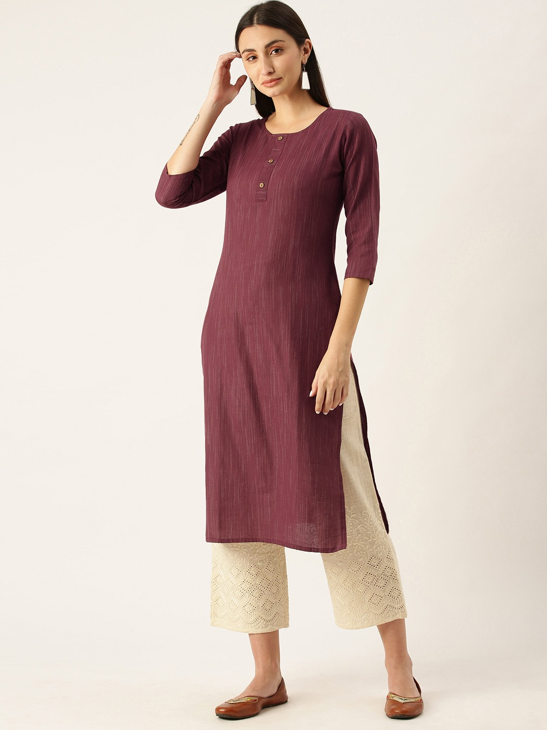 Trendy 3/4 Sleeve Kurta Tops