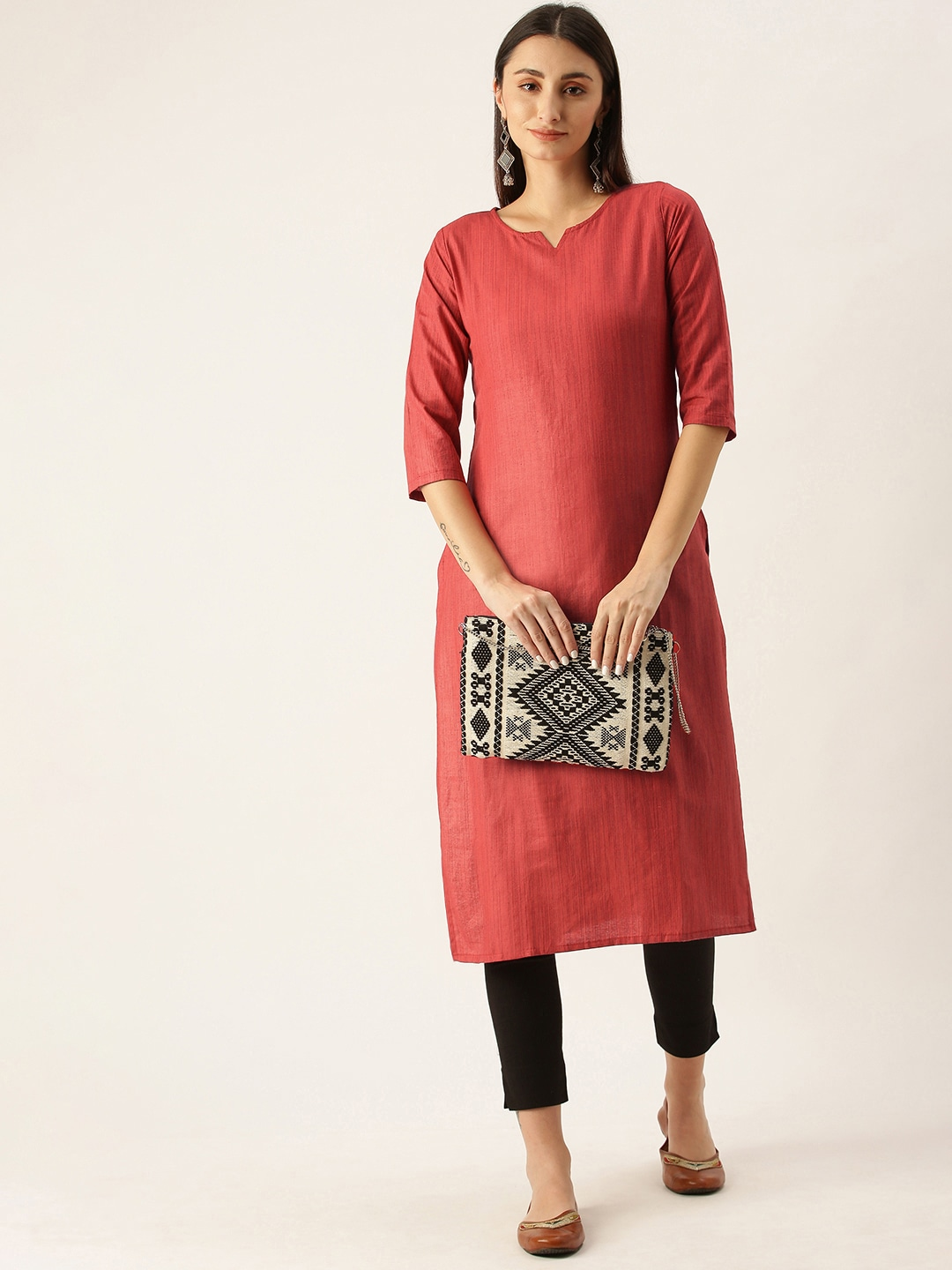 Trendy 3/4 Sleeve Kurta Tops