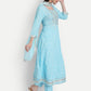 Women Sky Blue Anarkali Kurta set