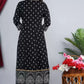 Women Black Viscose Rayon Kurta set