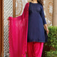 Blue Kurta Patiala set