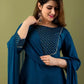 Blue Rayon Kurta set