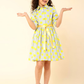 Girl Blue Striped Shirt Dress