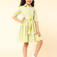 Girl Blue Striped Shirt Dress
