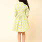 Girl Blue Striped Shirt Dress