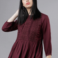 Women's Burgundy Lace Top