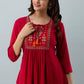 Casual Regular Sleeves Embroidered Women Top