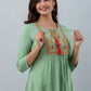 Casual Regular Sleeves Embroidered Women Top
