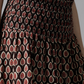 Coffee Brown & Beige Ethnic Print Maxi Tiered Skirt