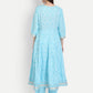 Women Sky Blue Anarkali Kurta set