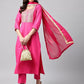 Women Embroidered Kurta, Trouser & Dupatta Set