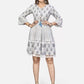 Women Fit and Flare Blue Dress