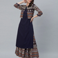 Women Ethnic Printed Straight Kurta Set with Shrug