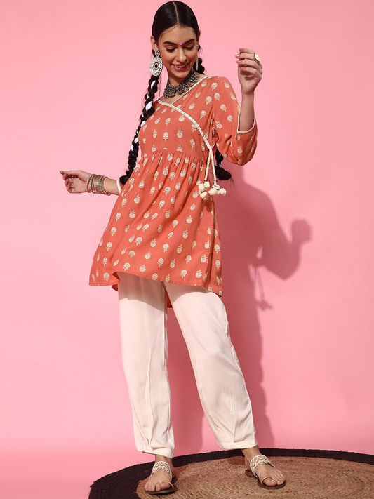 Geometric Viscose Rayon Kurta Set