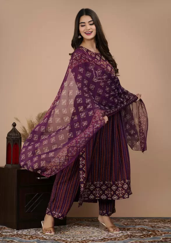 Women Kurta and Palazzo Set Viscose Rayon