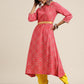 Women Bandhani Print Thread Work Kurta Set