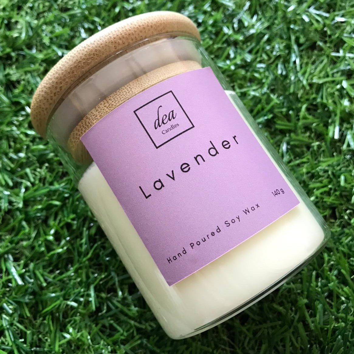 Dea Hand Poured Soy Wax Candle Lavender Fragrance