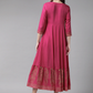 Magenta Ethnic Motifs Ethnic Maxi Dress