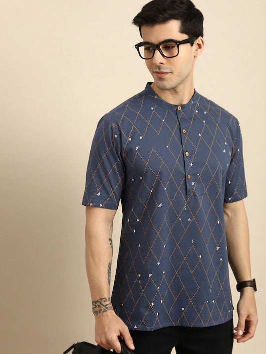 Men Blue Kurta