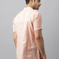 Men Pink Cotton Kurta