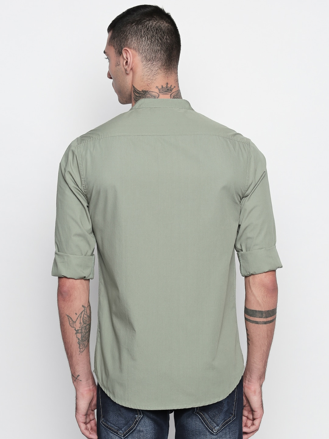 Men Green Slim Fit Shirt