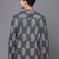 Men Grey Cotton Kalamkari Print Kurta