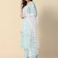 Mint Blue Silk Blend Embroidered Kurta set