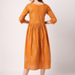 Mustard Yellow A-Line Midi Dress