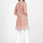 Peach-Coloured & White Printed Tunic