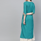Peacock Blue Printed Kurta Set