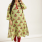 Plus Size Green Straight Kurta