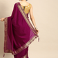 Purple Cotton Blend Banarasi Saree