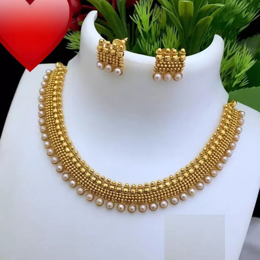 Copper, Alloy Gold-plated Jewel Set  (Gold)