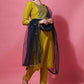 Women Green Cotton Blend Kurta, Pant And Dupatta Set