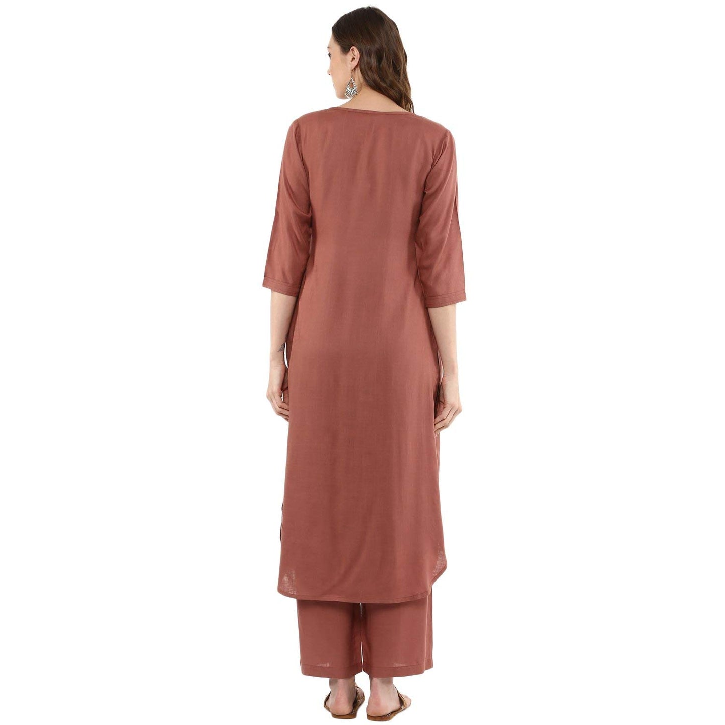 Women Trendy Straight Solid Kurta Set
