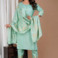 Women Printed Rayon Kurta and Pants Set with Dupatta