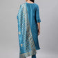 Women Blue Poly Silk Kurta, Pyjama & Dupatta Set