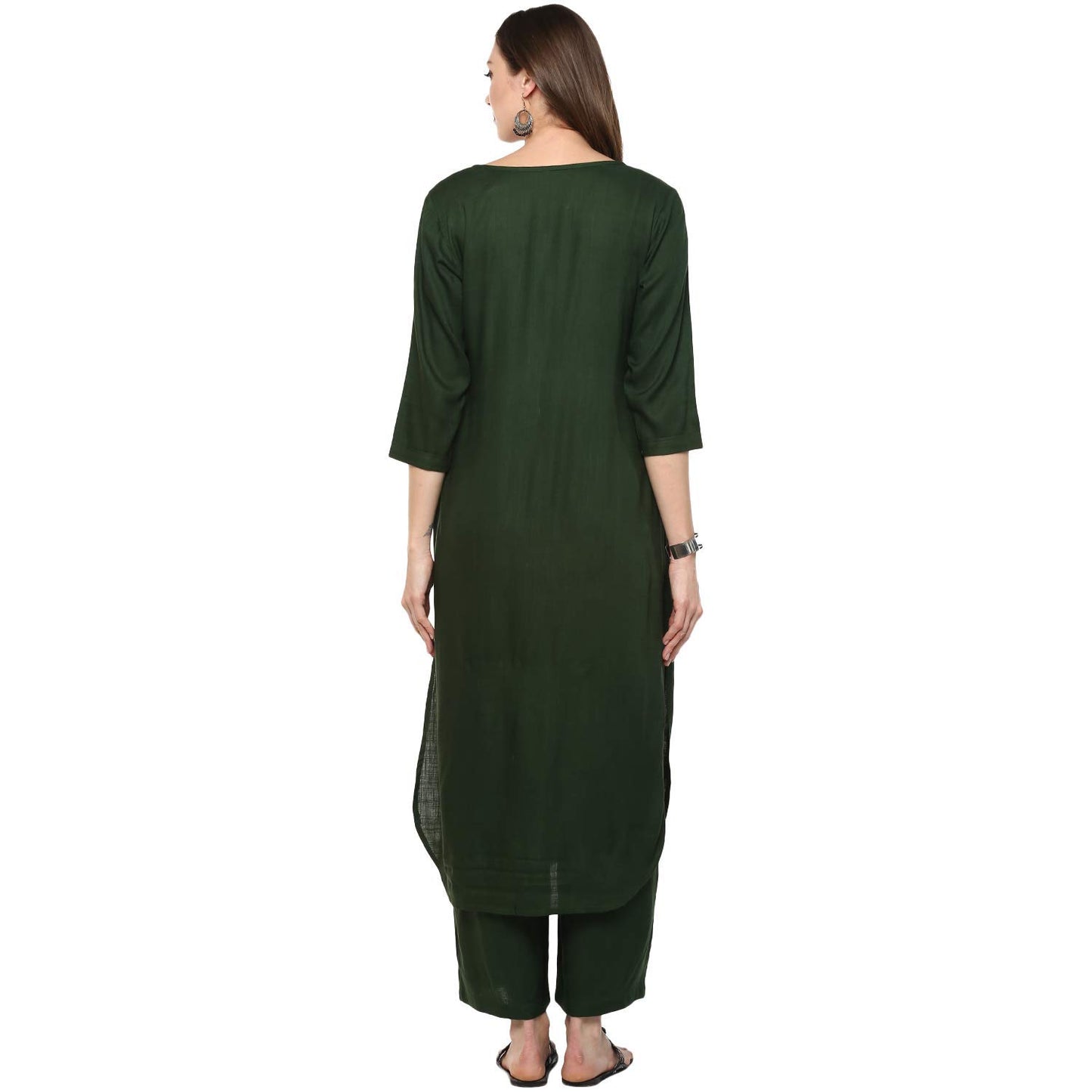 Women Trendy Straight Solid Kurta Set