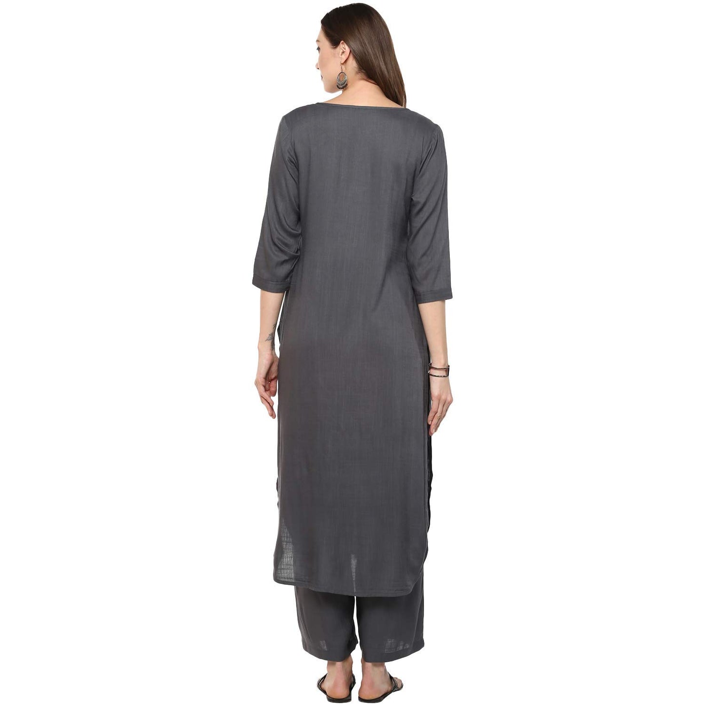 Women Trendy Straight Solid Kurta Set
