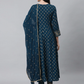 Women Navy Blue Ethnic Motifs Embroidered Kurta Set