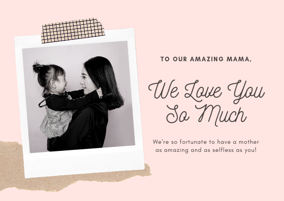 WE LOVE YOU MOM - GREETING CARD | Amy's Cart Singapore