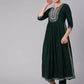Women Viscose Rayon Nyra-cut Coral Kurta set
