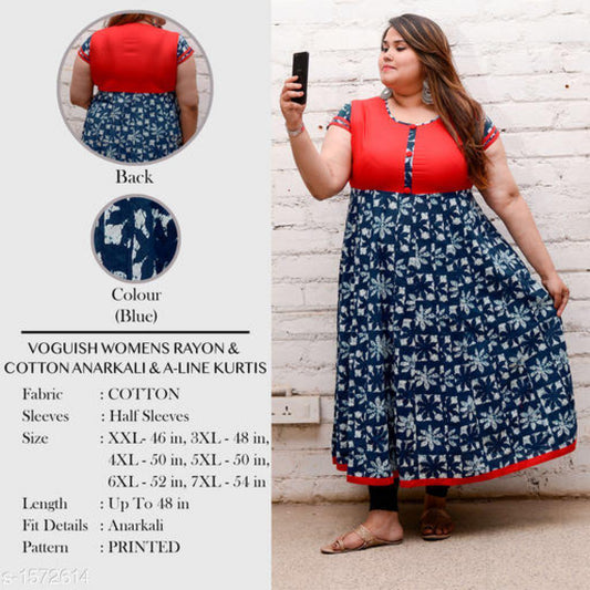Voguish Women's Rayon & Cotton Anarkali & A-Line Kurtis